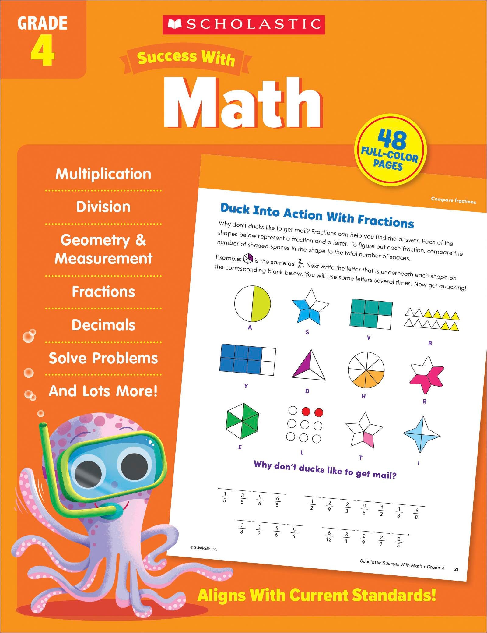 Scholastic Workbook Success With Math, Grade 4, Item Number 2098714